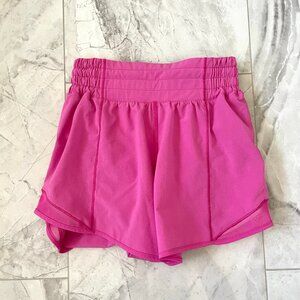 Lululemon Hotty Hot High-Rise Lined Short 4" Size 0 Sonic Pink